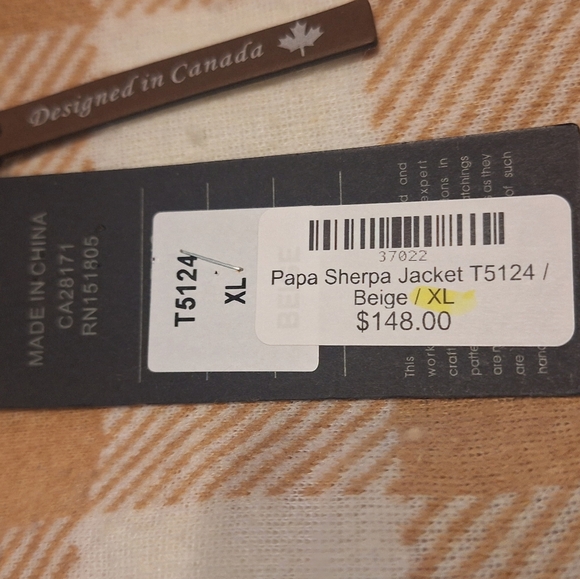 NWT Papa Vancouver Cozy Checkered Teddy Jacket - Brown and White Check - Picture 3 of 11